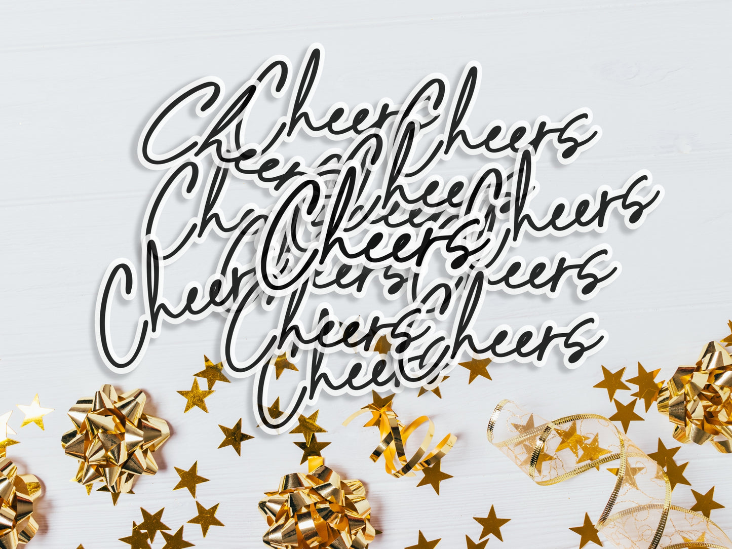 New Year's Cocktail Toppers - Cheers