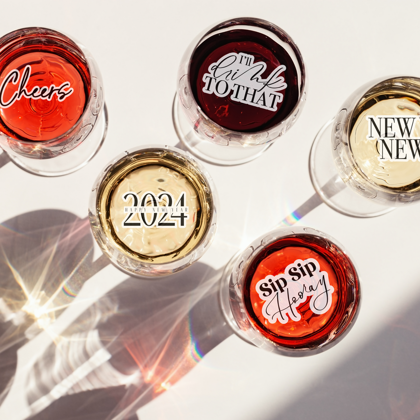 New Year's Cocktail Toppers - Assorted