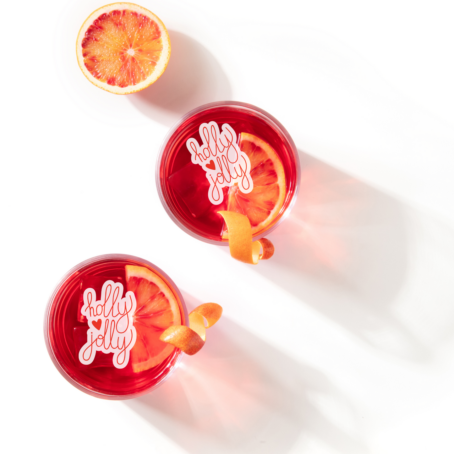 Christmas Cocktail Toppers - Holly Jolly