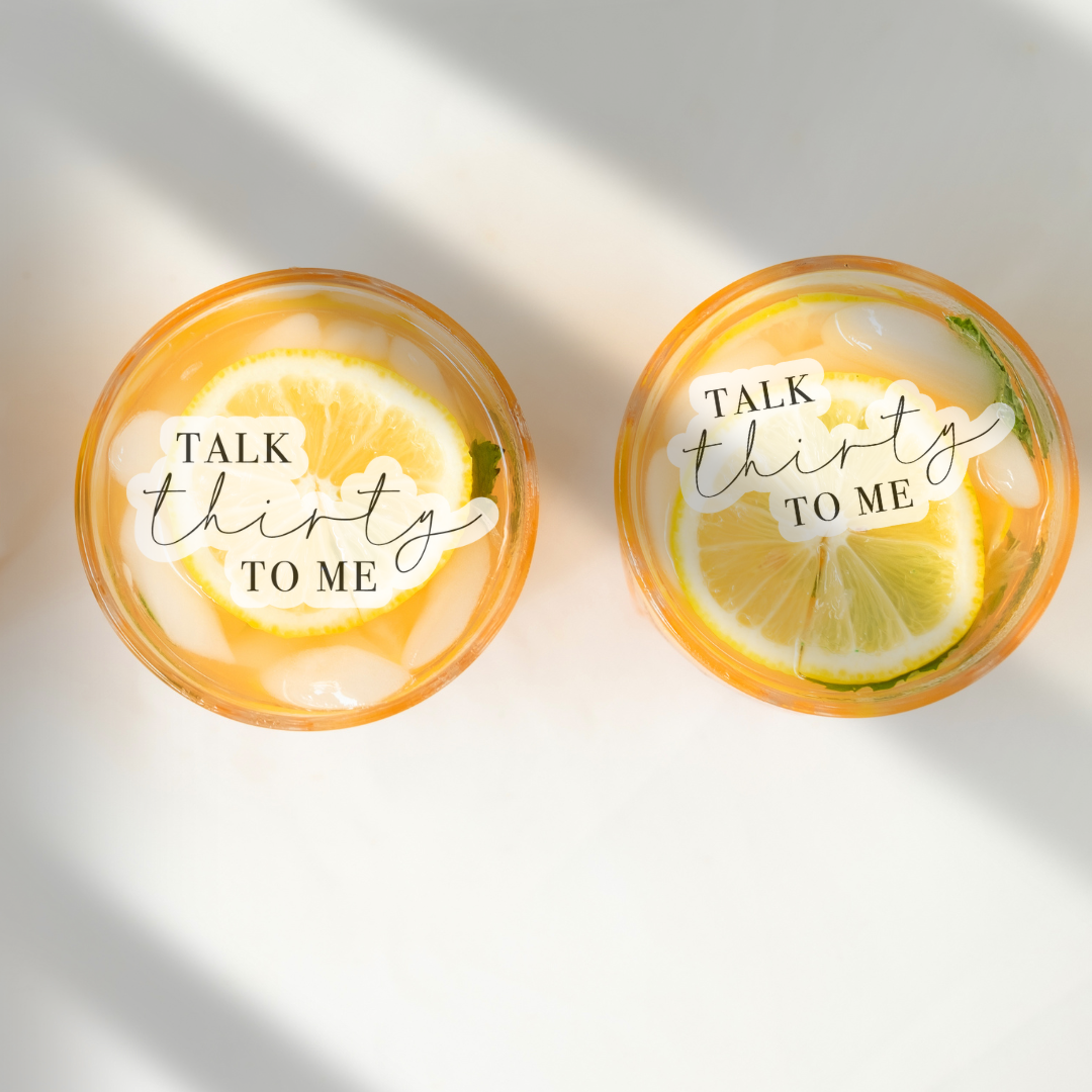 Talk Thirty To Me | Edible Cocktail Toppers