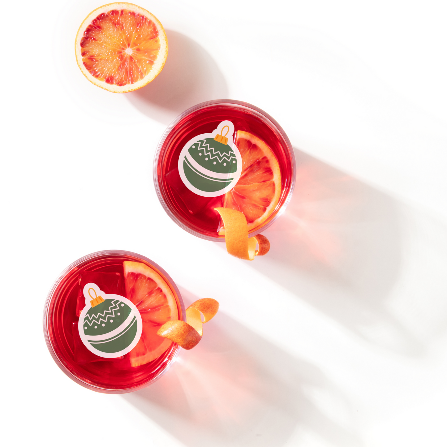 Christmas Cocktail Toppers - Christmas Baubles