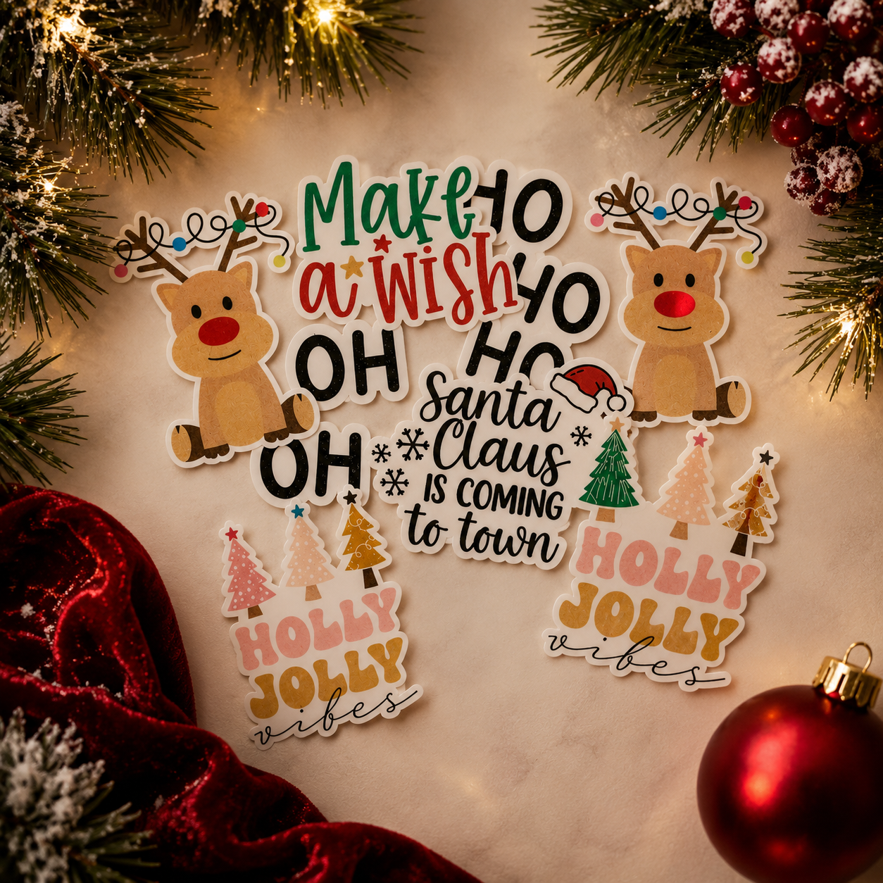 Christmas Assorted Pack | Edible Cocktail Toppers