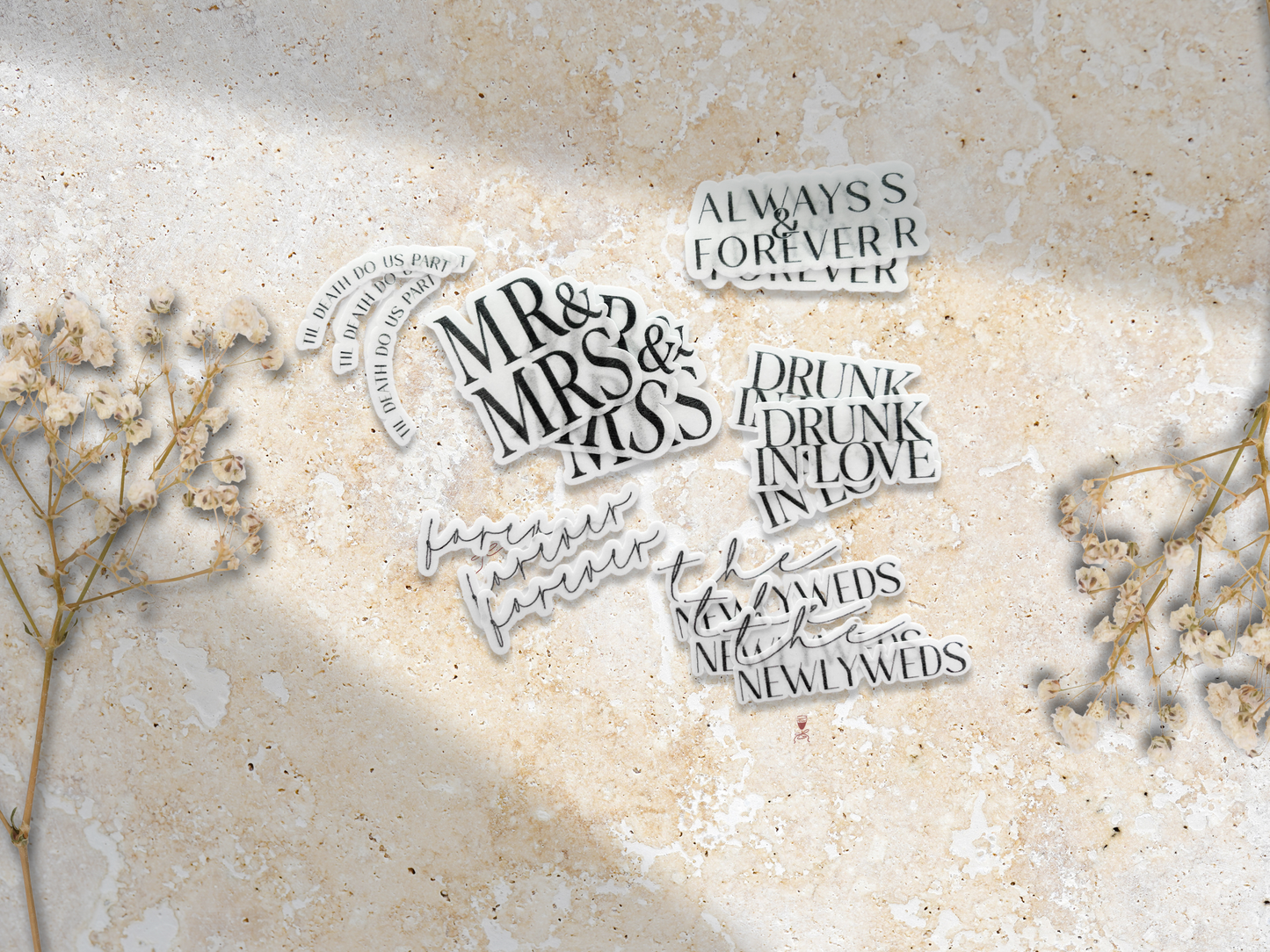 Wedding Cocktail Toppers - Assorted