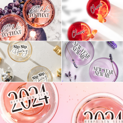 New Year's Cocktail Toppers - Assorted
