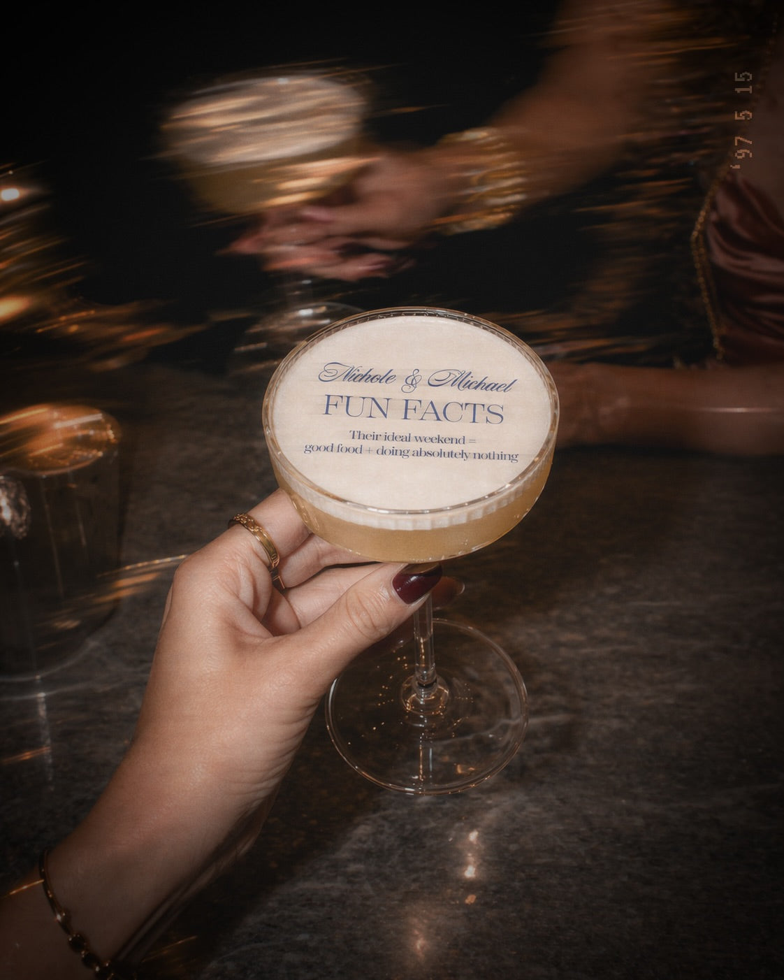 Personalised “About Us” | Edible Cocktail Toppers