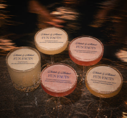 Personalised “About Us” | Edible Cocktail Toppers