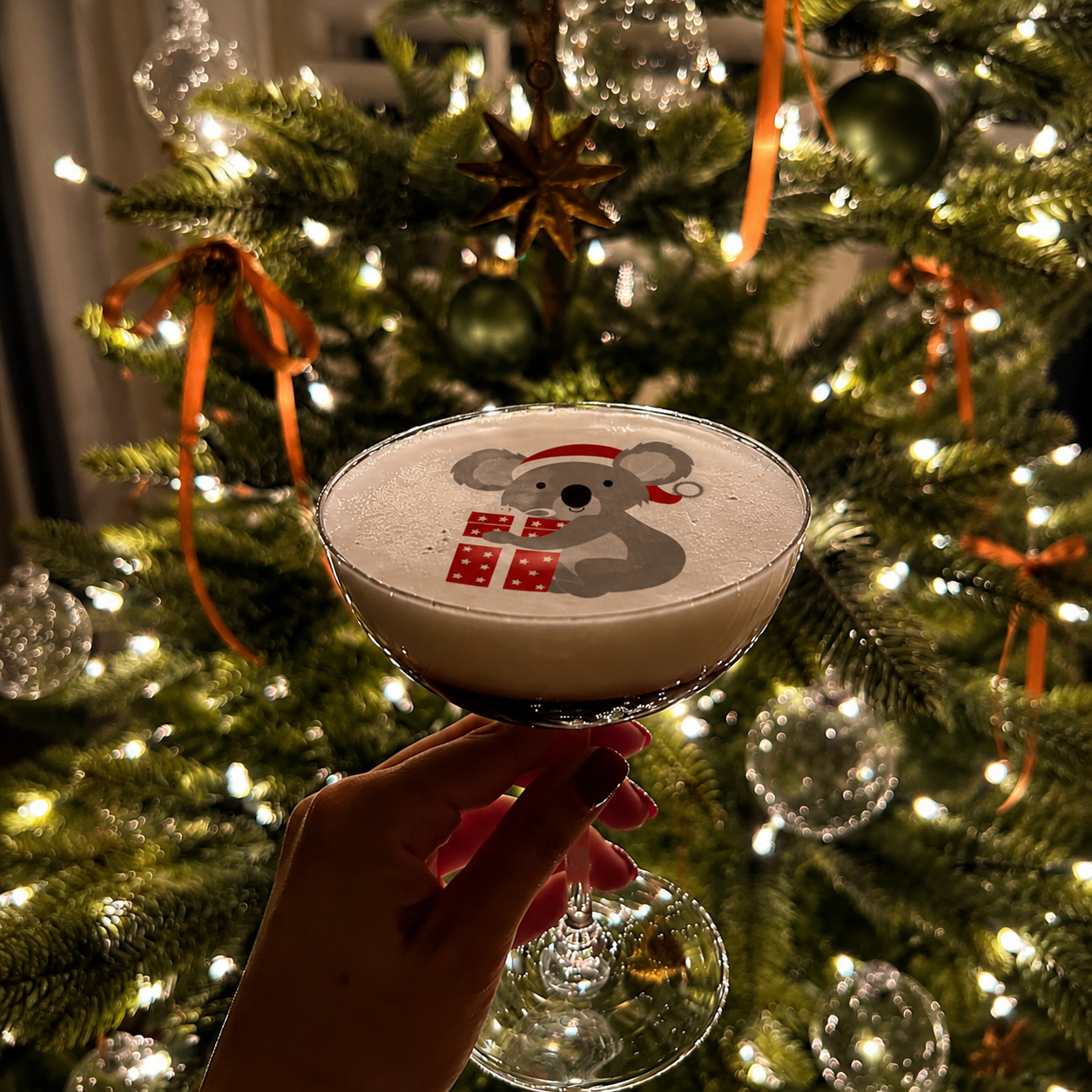 Christmas Koala | Edible Cocktail Toppers