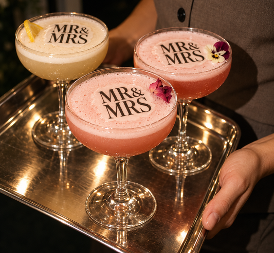 MR & MRS | Edible Cocktail Toppers