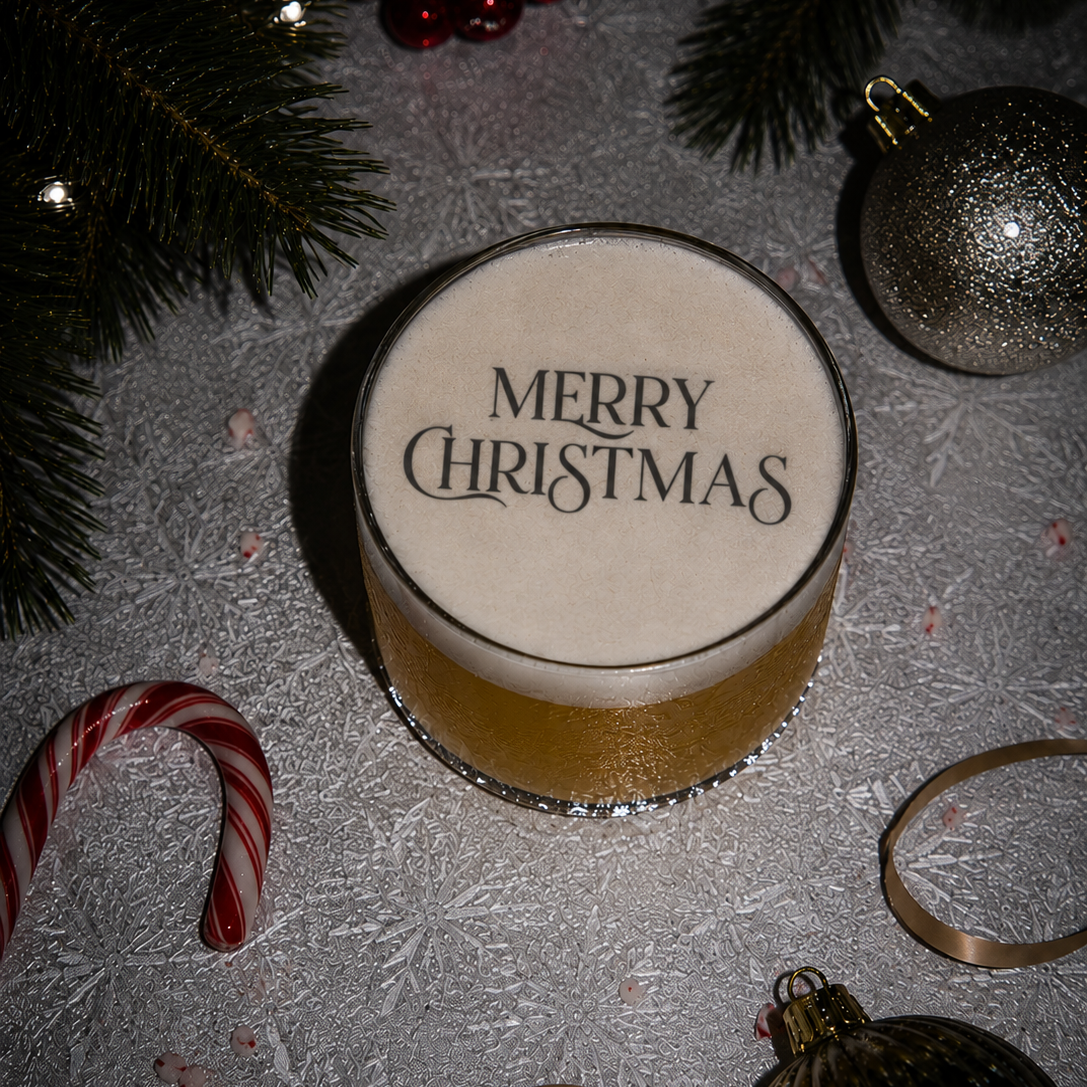 Merry Christmas | Edible Cocktail Toppers