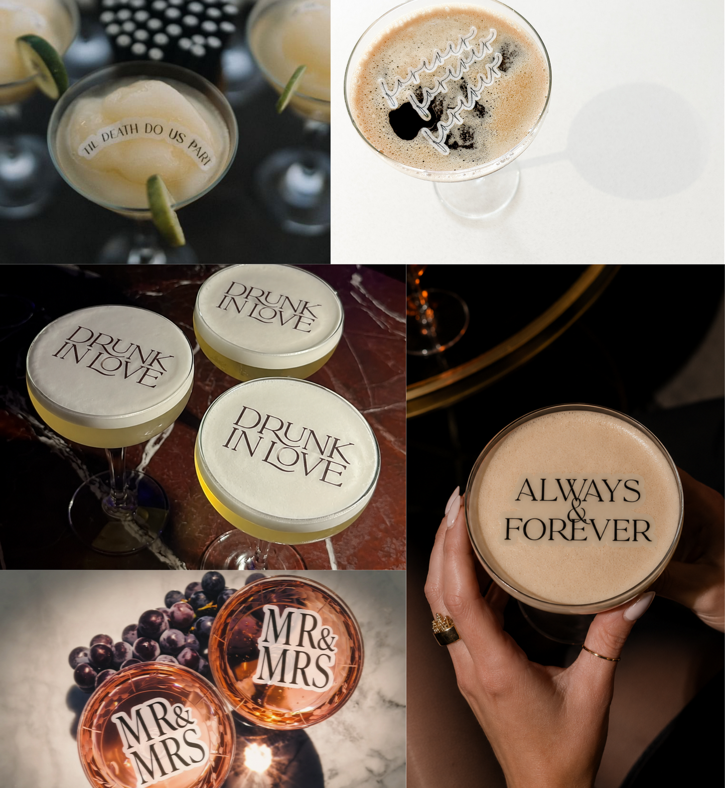 Wedding Mix & Match 5-Pack | Edible Cocktail Toppers
