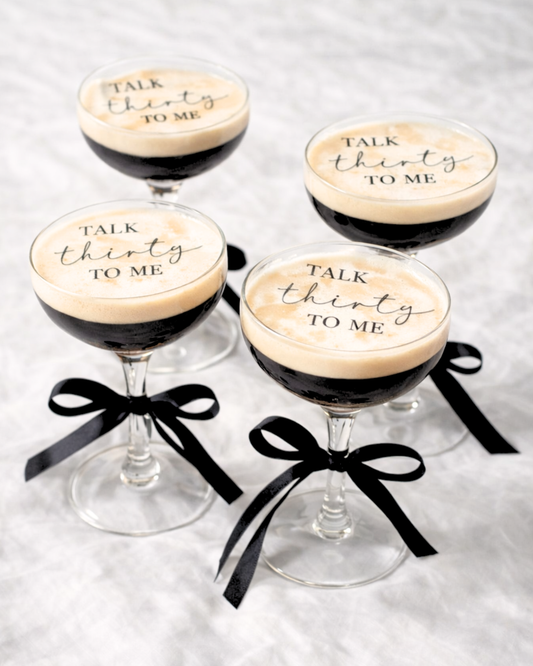 Birthday Cocktail Toppers - Talk Thirty To Me