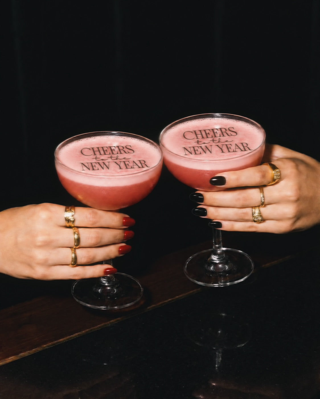 Cheers to the New Year | Edible Cocktail Toppers