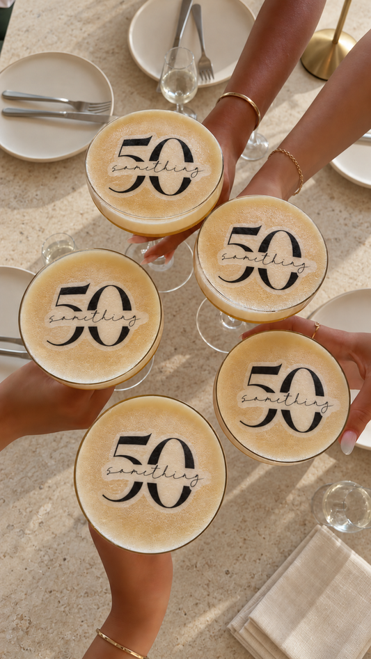 Milestone Birthday | Edible Cocktail Toppers