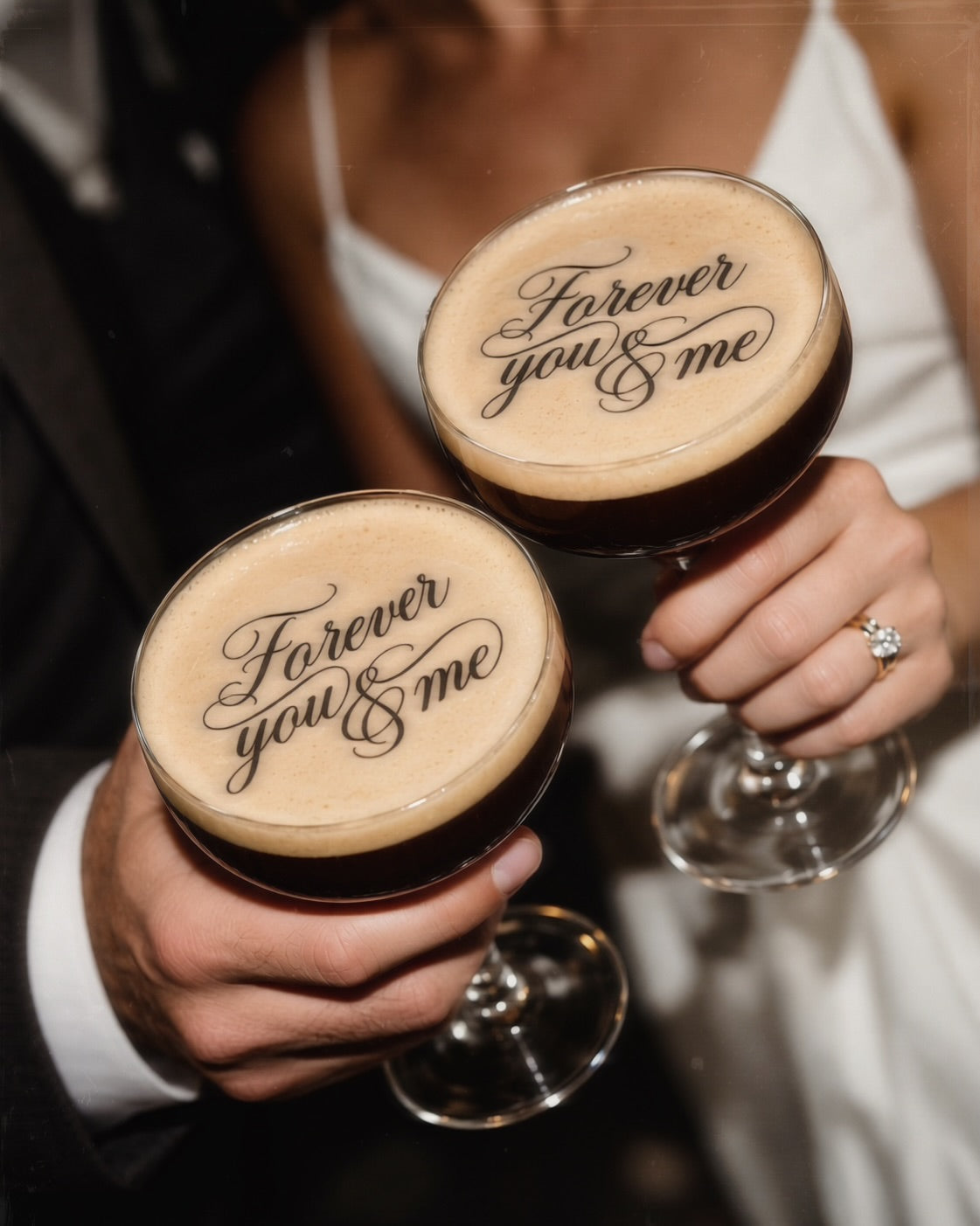 Forever You & Me | Edible Cocktail Toppers