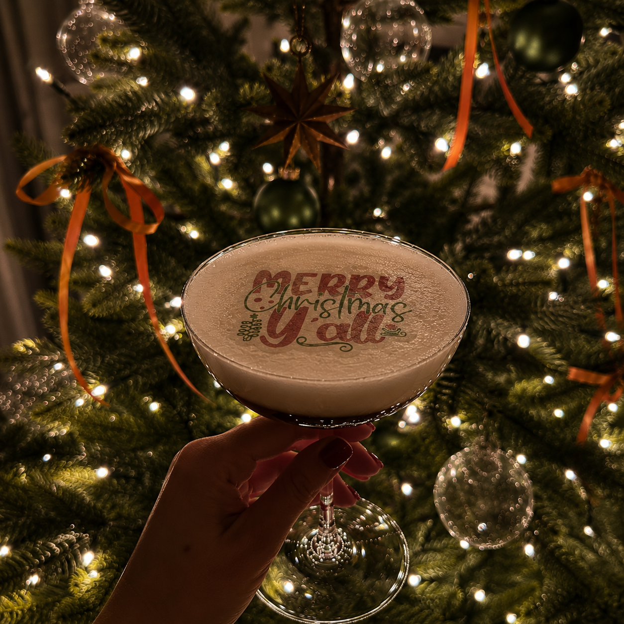 Merry Christmas Y'all | Edible Cocktail Toppers